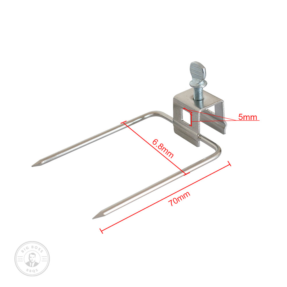 Heavy Duty 2 Prong for BBQ Spit Rotisserie