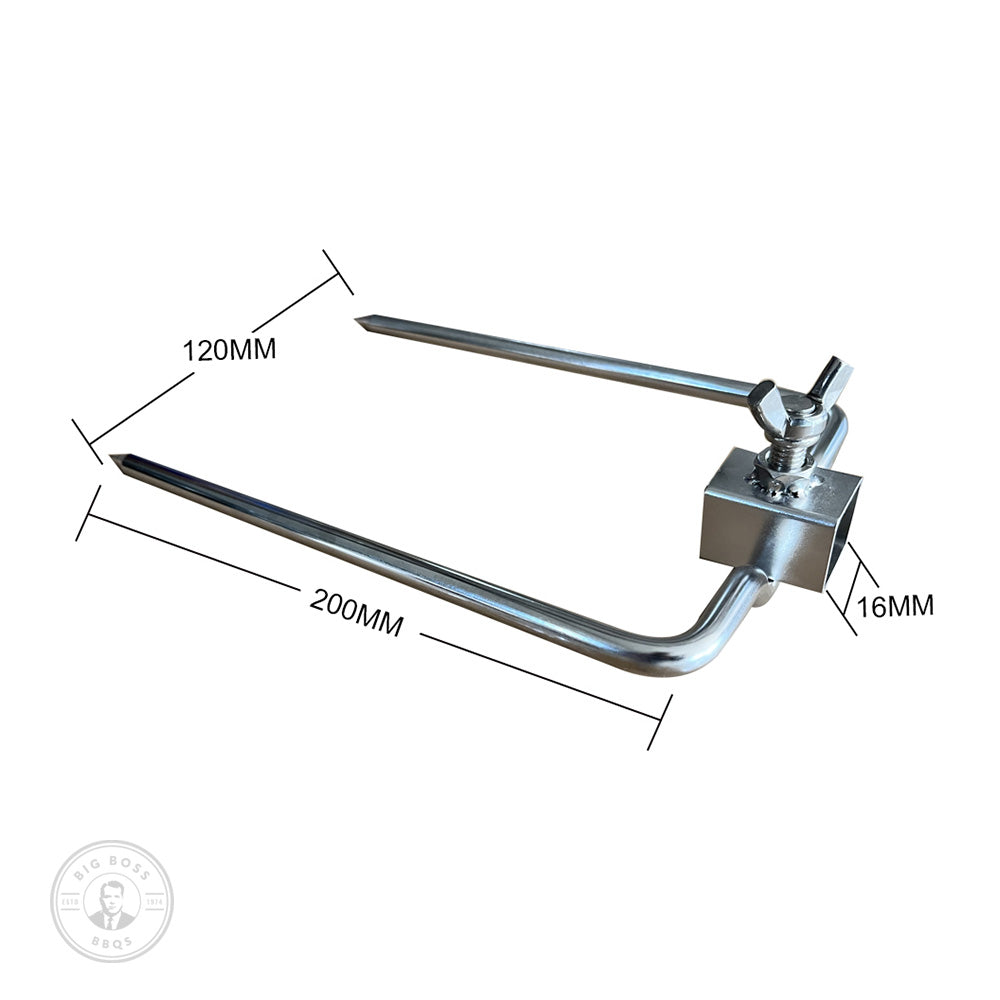 Front Support Bracket for BBQ Spit Rotisserie